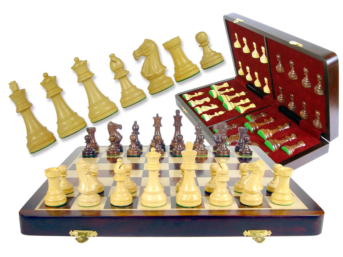 3 3/4 French Series Wood Chess Pieces - Acacia – Chess House