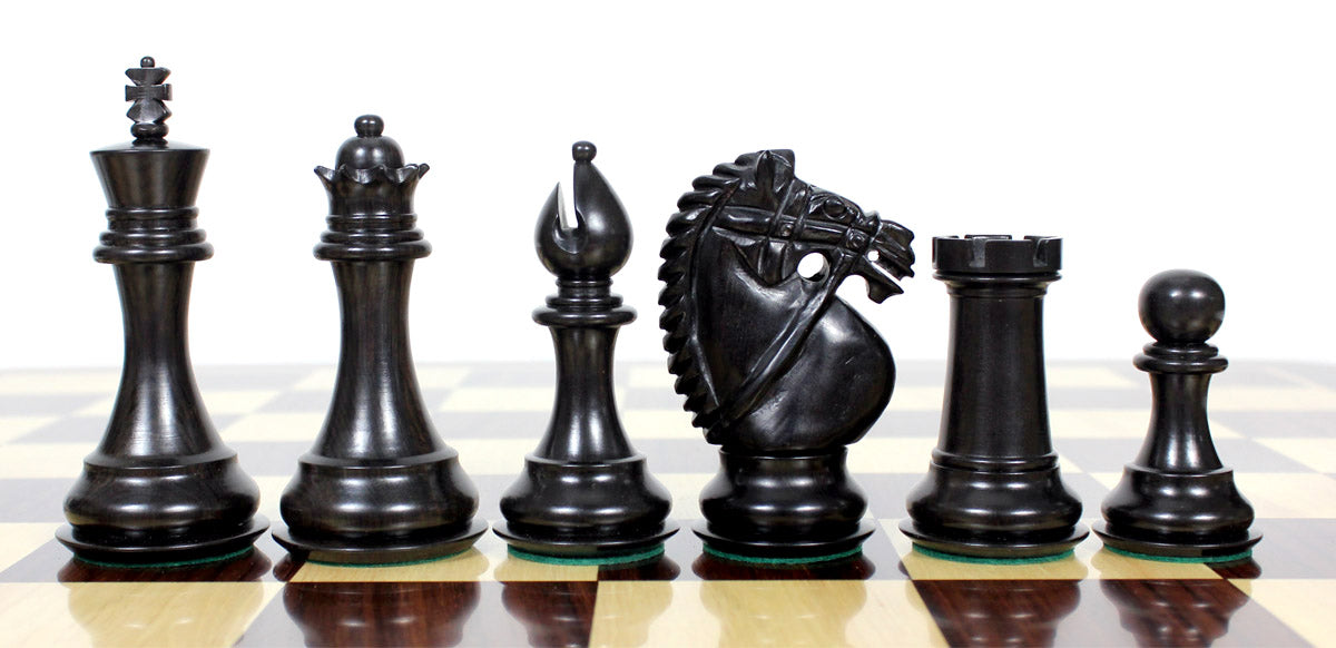 Ebony Wood / Boxwood Chess Set Pieces Rio Staunton 4.0
