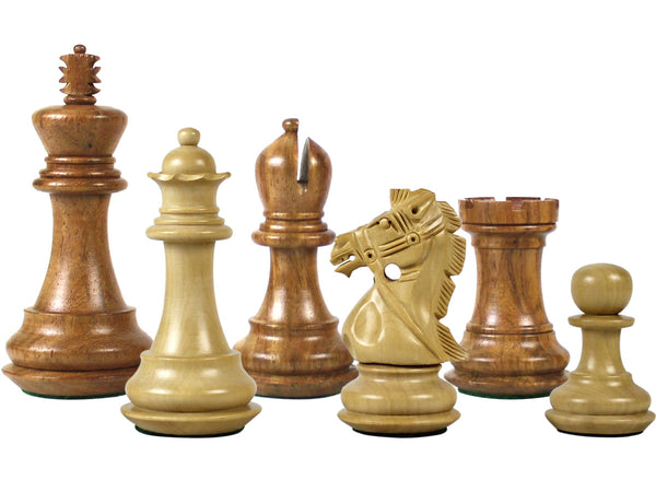 Premier Chess Pieces Bridle Knight Staunton King Size 3-3/4" Golden Rosewood/Boxwood