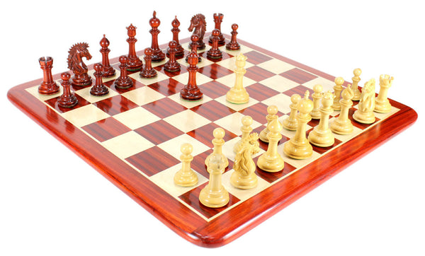 Bud Rose Wood Encore Staunton Wooden Chess Set Pieces 4.5" + 23" Matching Board + Box