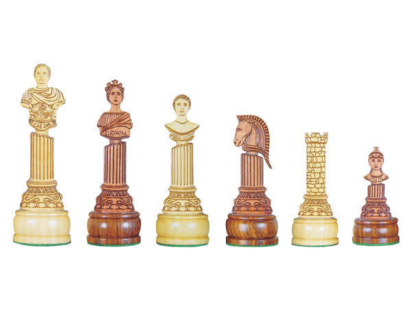 Roman Emperor Bust Theme Chess Pieces American Cherry/Boxwood 5"