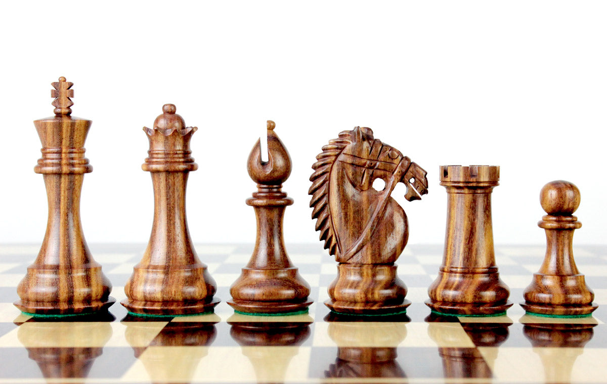 Golden Rosewood/Boxwood Chess Set Pieces Rio Staunton 4.0
