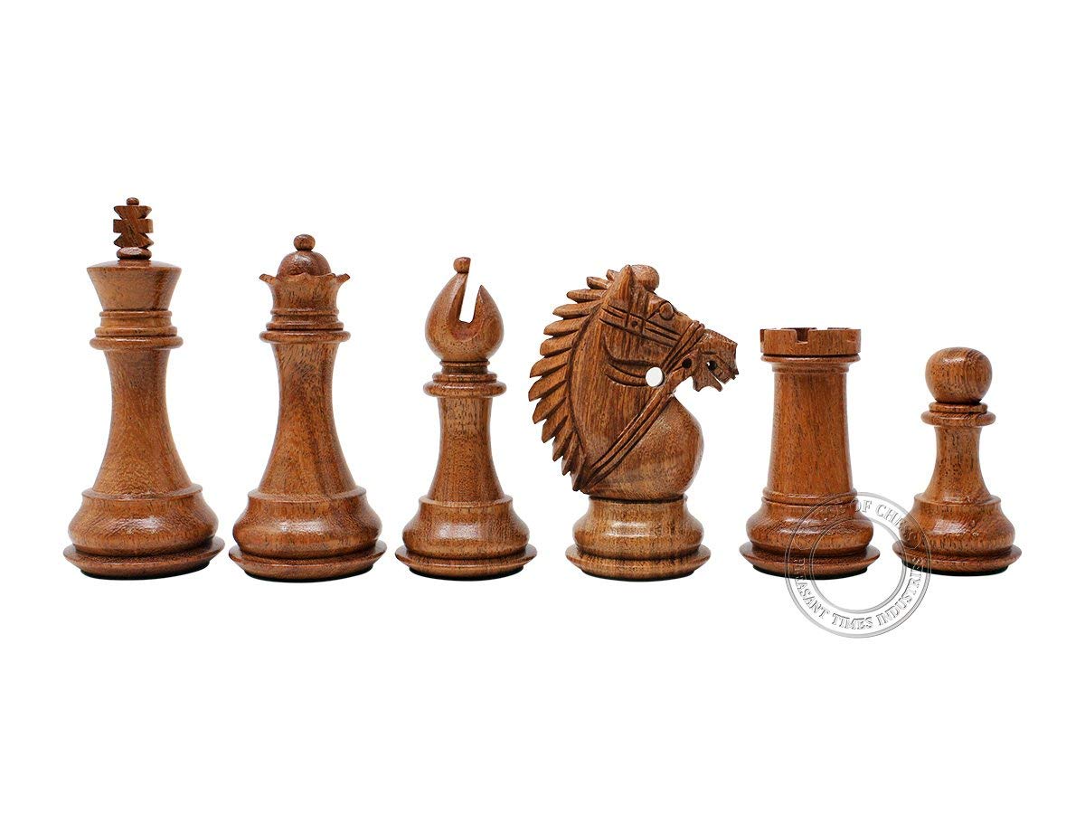 Ringy Rosewood (Acacia Rhodoxylon) / Boxwood Chess Pieces Rio