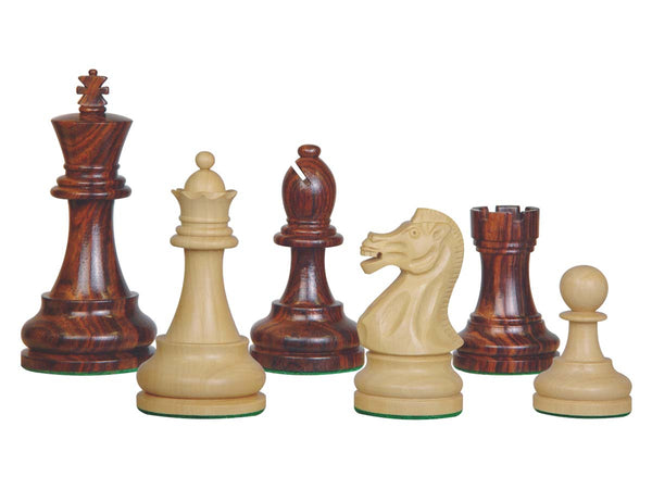 Sovereign Staunton Wood Chess Pieces Rosewood/Boxwood 4"
