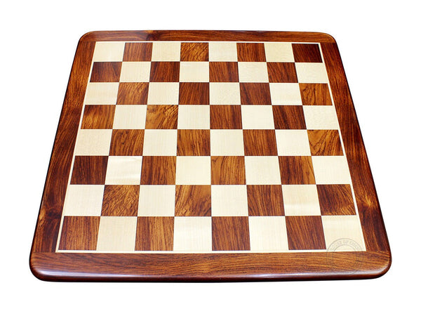 22" Flat Hardwickia Rosewood Chess Board - Square Size 2.25"