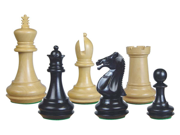 Emperor Staunton Wooden Chess Pieces Ebony/Boxwood 4"