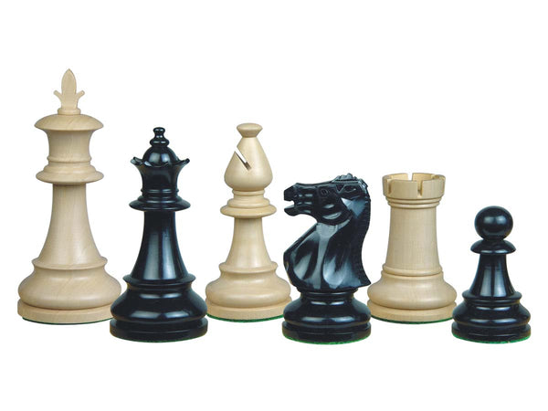 Victorian Staunton Wooden Chess Pieces Ebony/Boxwood 3-3/4"