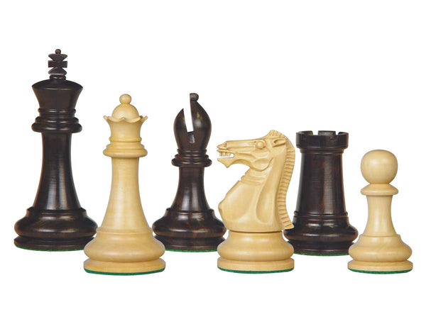 Tournament Chess Pieces Wooden Monarch Staunton Ebony/Boxwood 4"