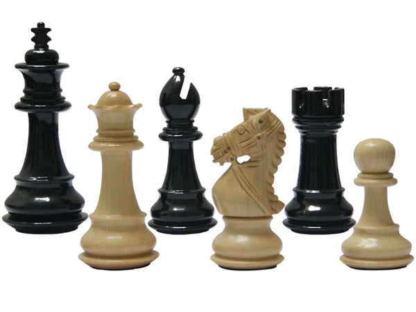 Premier Chess Pieces Royal Knight Staunton King Size 3-3/4" Ebonized/Boxwood