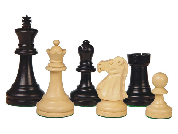 Wooden Chess Pieces Supreme Staunton Ebony/Boxwood 3-3/4"