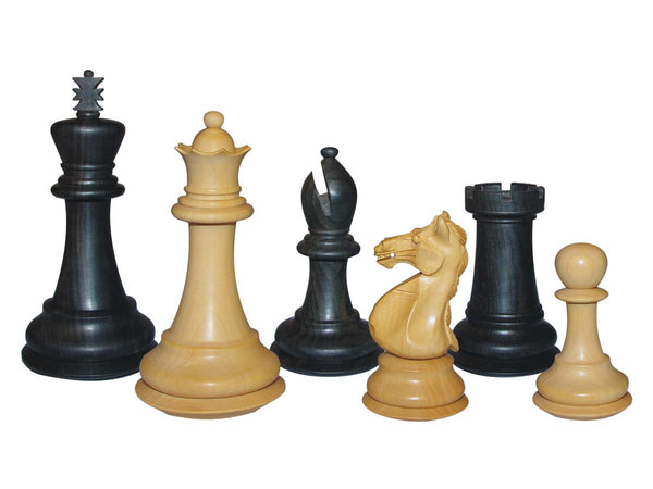 Wood Chess Set Pieces Majestic Staunton Ebony/Boxwood 4"