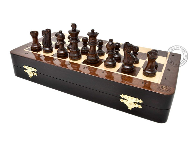 BKRAFT4U Best Chess Set Sale 12 x 12 Rosewood Travel Chess Game Board -  Premium Handmade Wooden Foldable Magnetic Chess Game Board with Storage