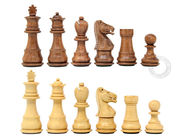Ringy Rosewood (Acacia Rhodoxylon) / Boxwood Galaxy Staunton Wooden Chess Set Pieces - King Height 3" (76 mm) - Triple Weighted