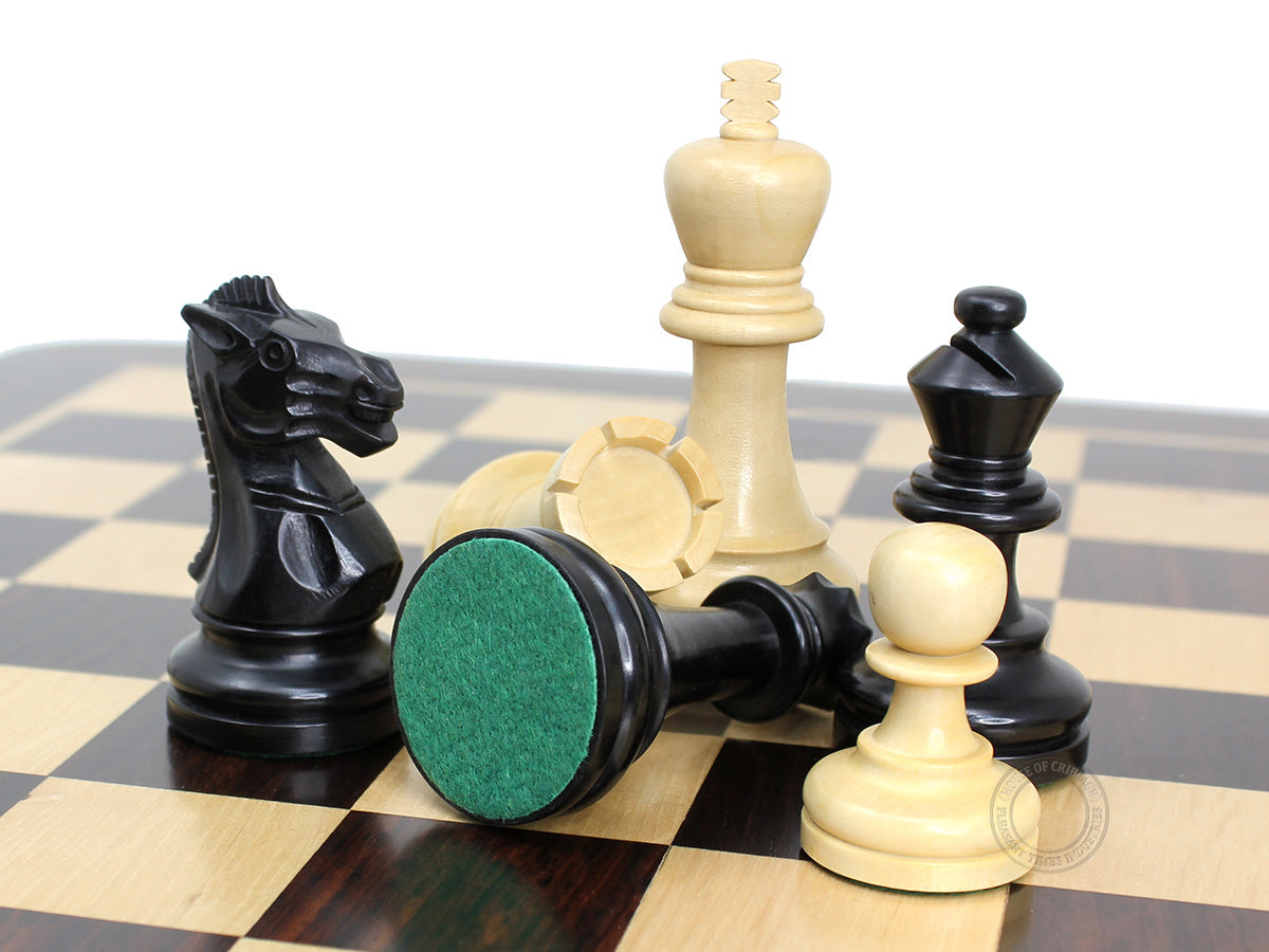House Of Chess Grand Master Staunton Schachfiguren – King Size 9,5 Cm Aus Akazienholz/Buchsbaum, Mit 2 Extra-Königinnen