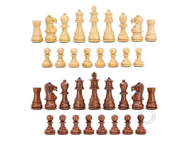 Galaxy Staunton Chess Set Pieces 3" + 2 Extra Queens - Triple Weighted