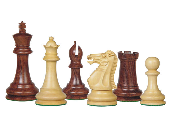 Tournament Chess Pieces Wooden Monarch Staunton Rosewood/Boxwood 4"