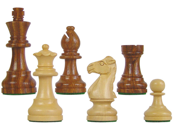 Famous Staunton Wood Chess Pieces King Size 3" Golden Rosewood/Boxwood