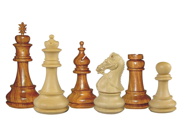 Premier Chess Pieces Regalia Staunton Golden Rosewood/Boxwood 4-1/2"