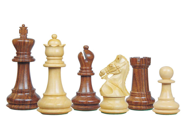 Premier Chess Set Pieces Royal Crown Staunton Golden Rosewood/Boxwood 4-1/4inch
