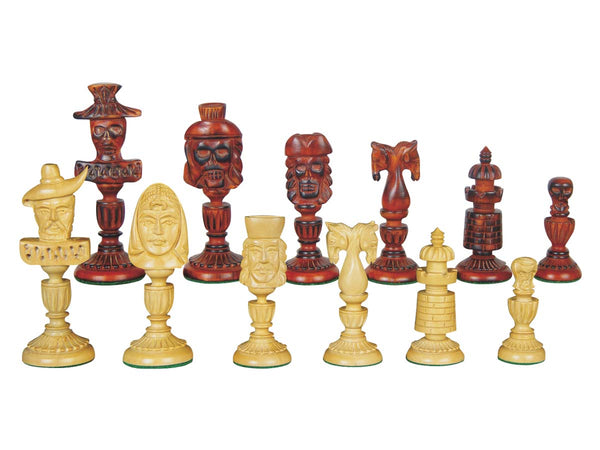 Angel-n-Devils Theme Chess Pieces Rosewood/Boxwood 4-1/4"