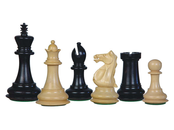 Wood Chess Set Pieces Majestic Staunton Ebonized/Boxwood 4"
