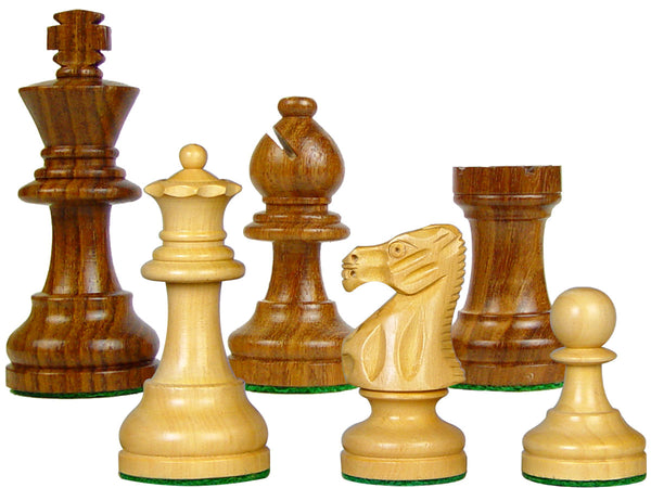 Popular Staunton Wooden Chess Pieces King Size 3" Golden Rosewood/Boxwood