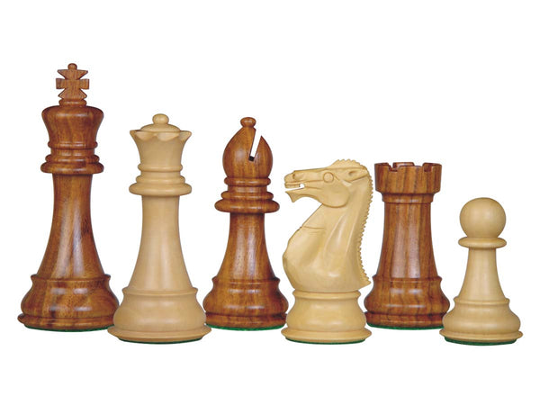 Perfect Tournament Chess Set Pieces Imperial Staunton Golden Rosewood/Boxwood 4"